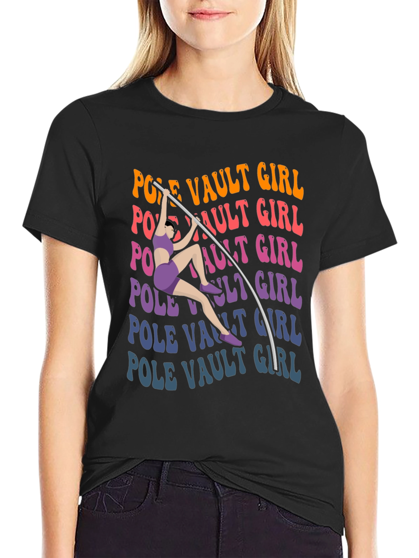 Pole Vault Girl T-Shirt Graphic Tee