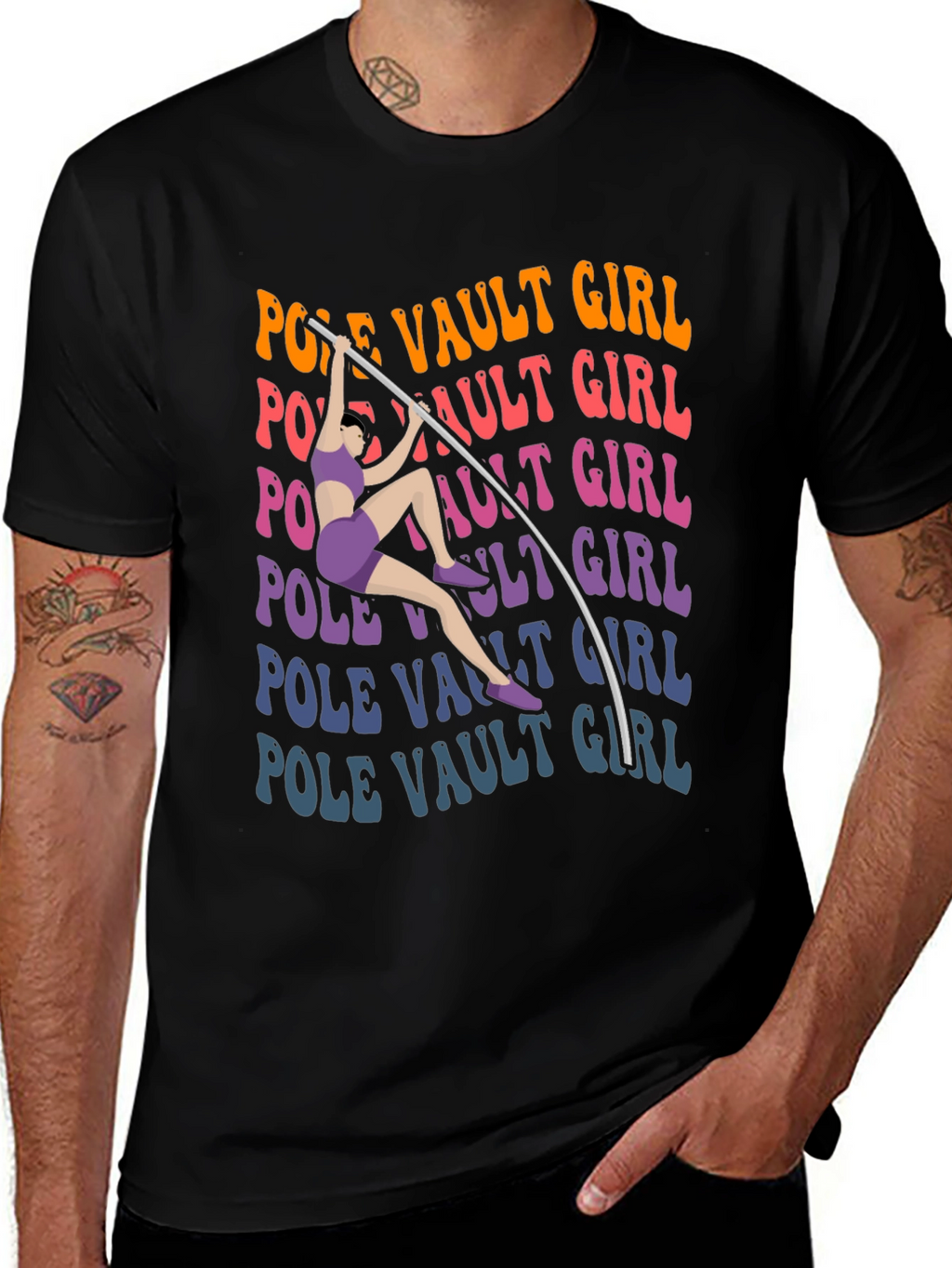 Pole Vault Girl T-Shirt Graphic Tee