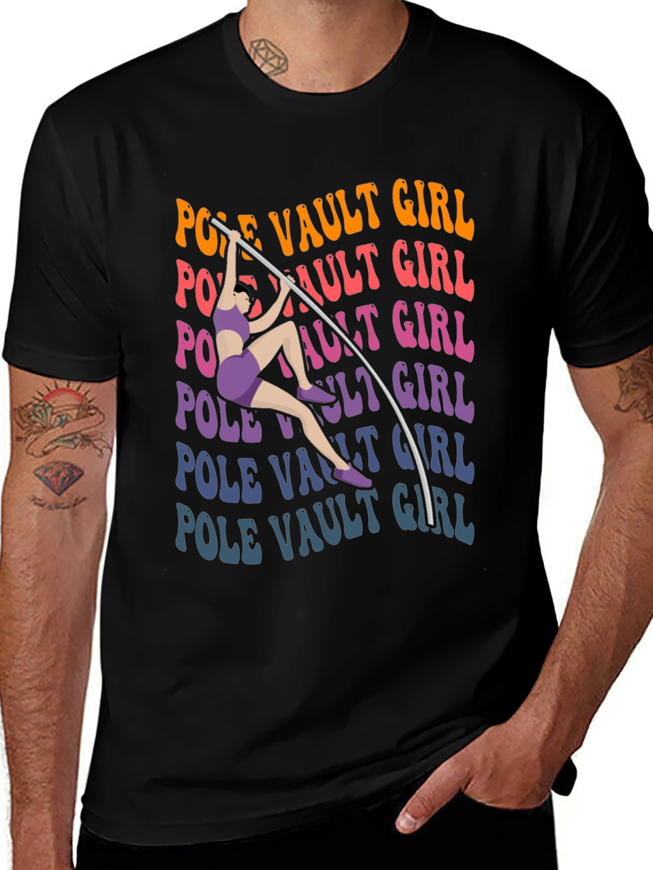 Pole Vault Girl T-Shirt Graphic Tee