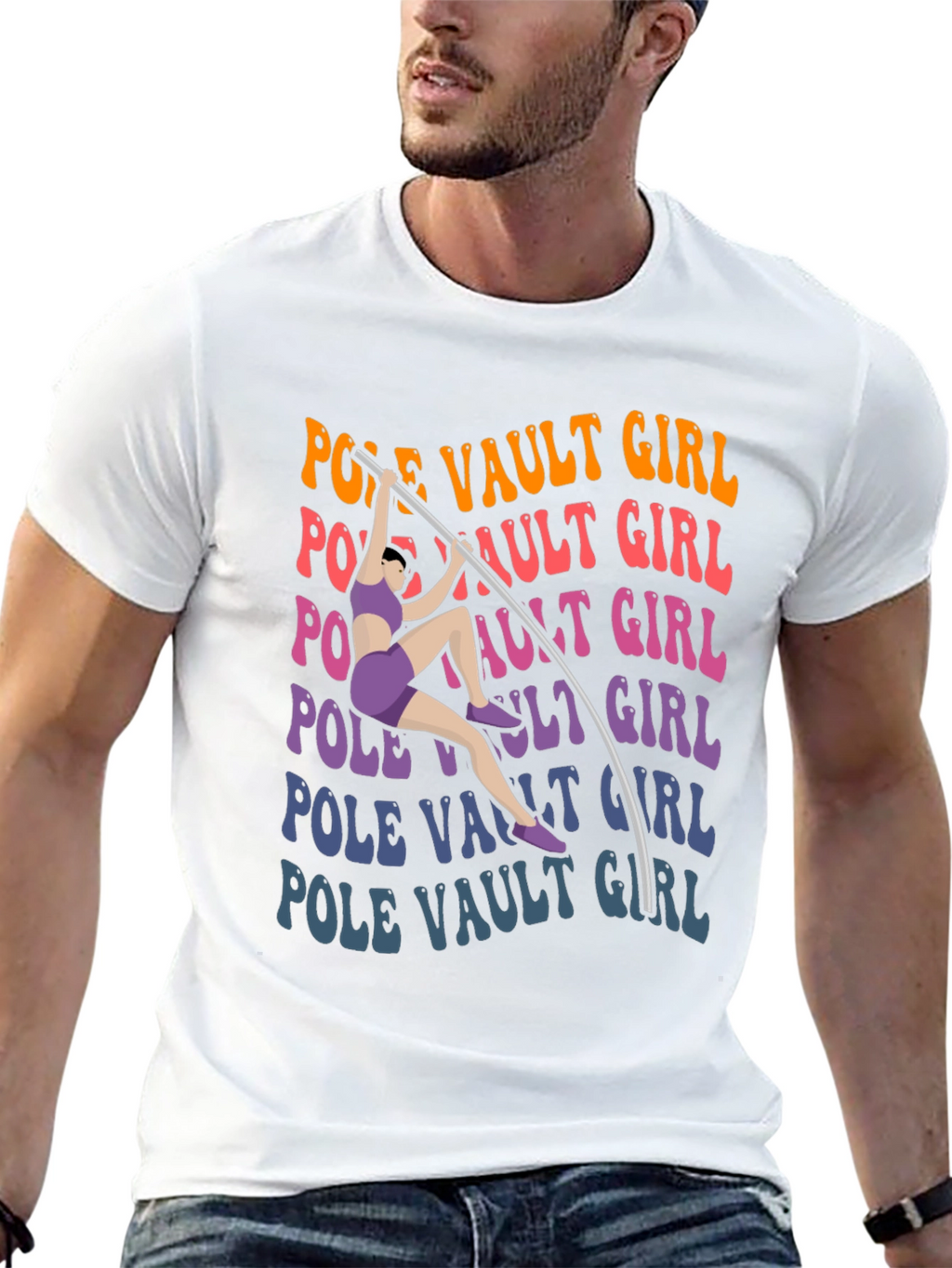 Pole Vault Girl T-Shirt Graphic Tee