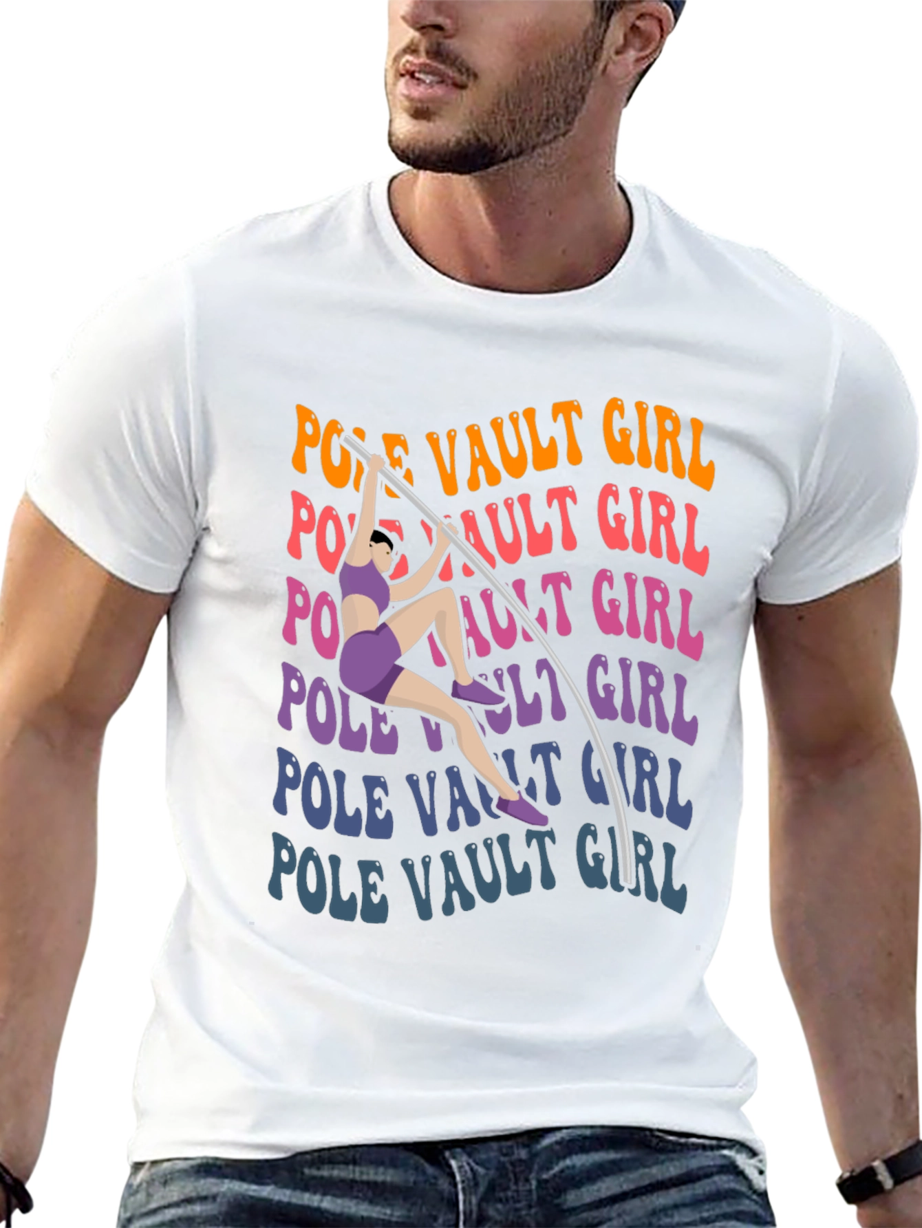 Pole Vault Girl T-Shirt Graphic Tee