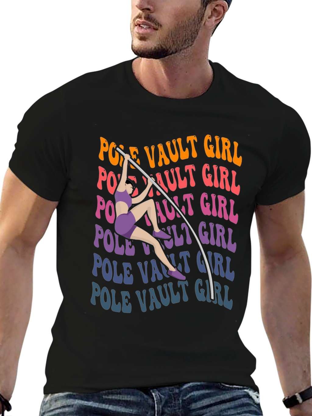 Pole Vault Girl T-Shirt Graphic Tee