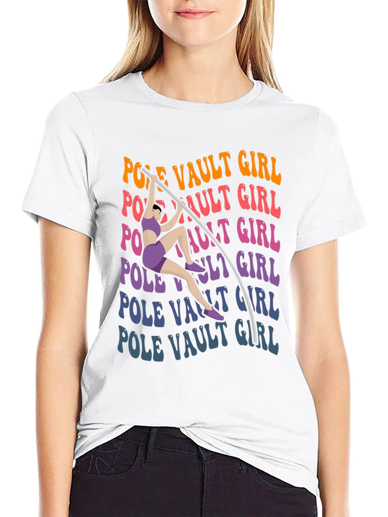 Pole Vault Girl T-Shirt Graphic Tee