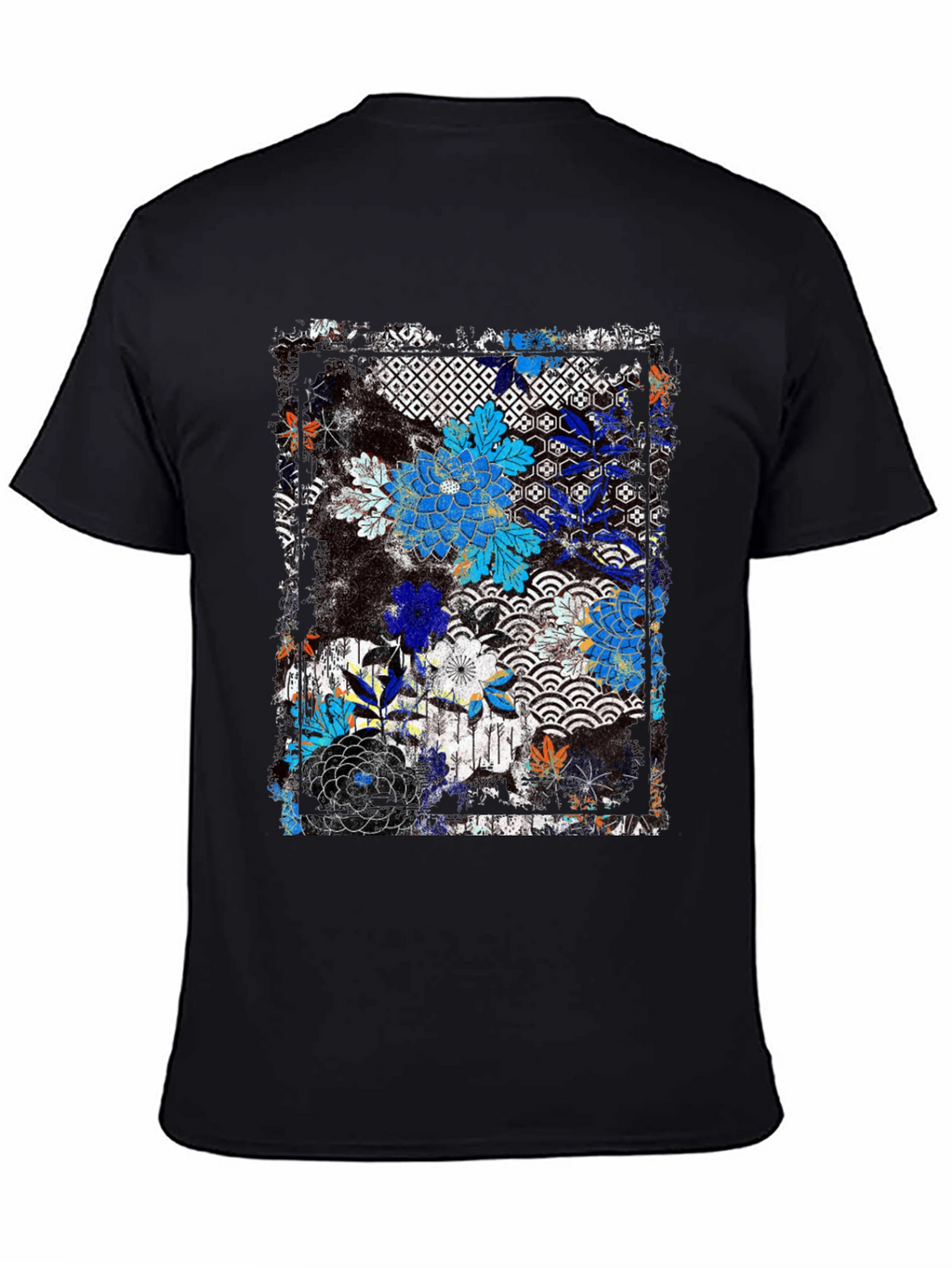 Floral Pattern T-Shirt - Japanese Design