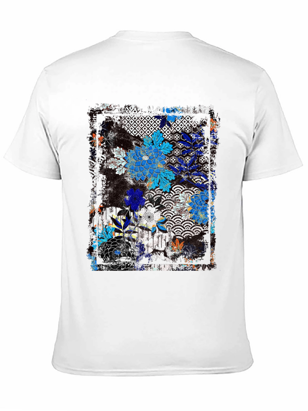Floral Pattern T-Shirt - Japanese Design