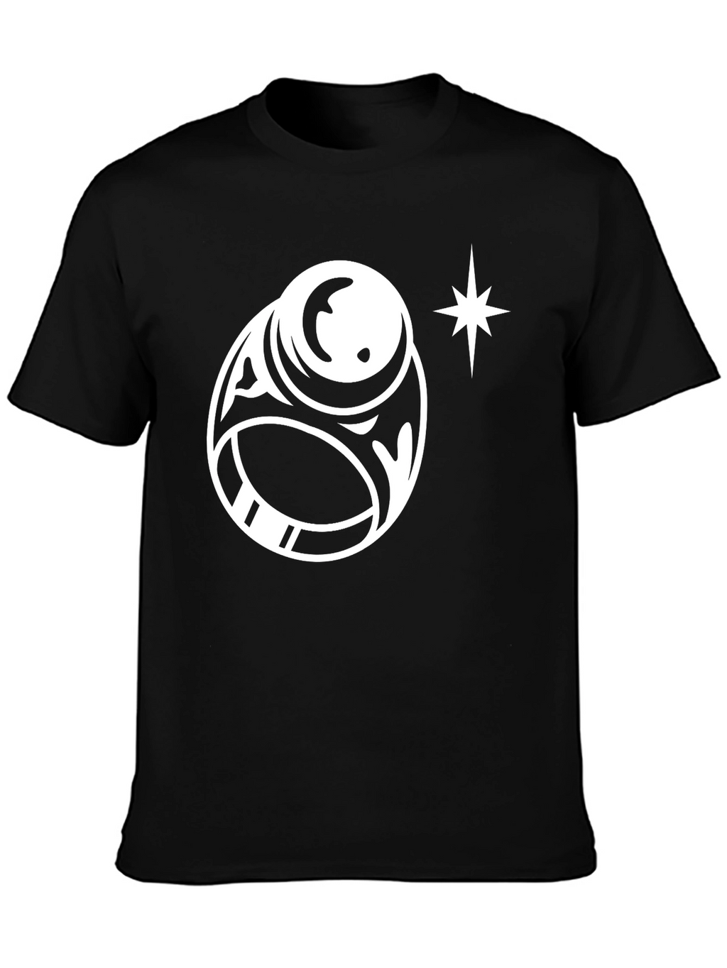 Ring & Star Graphic Tee - Modern Black T-Shirt