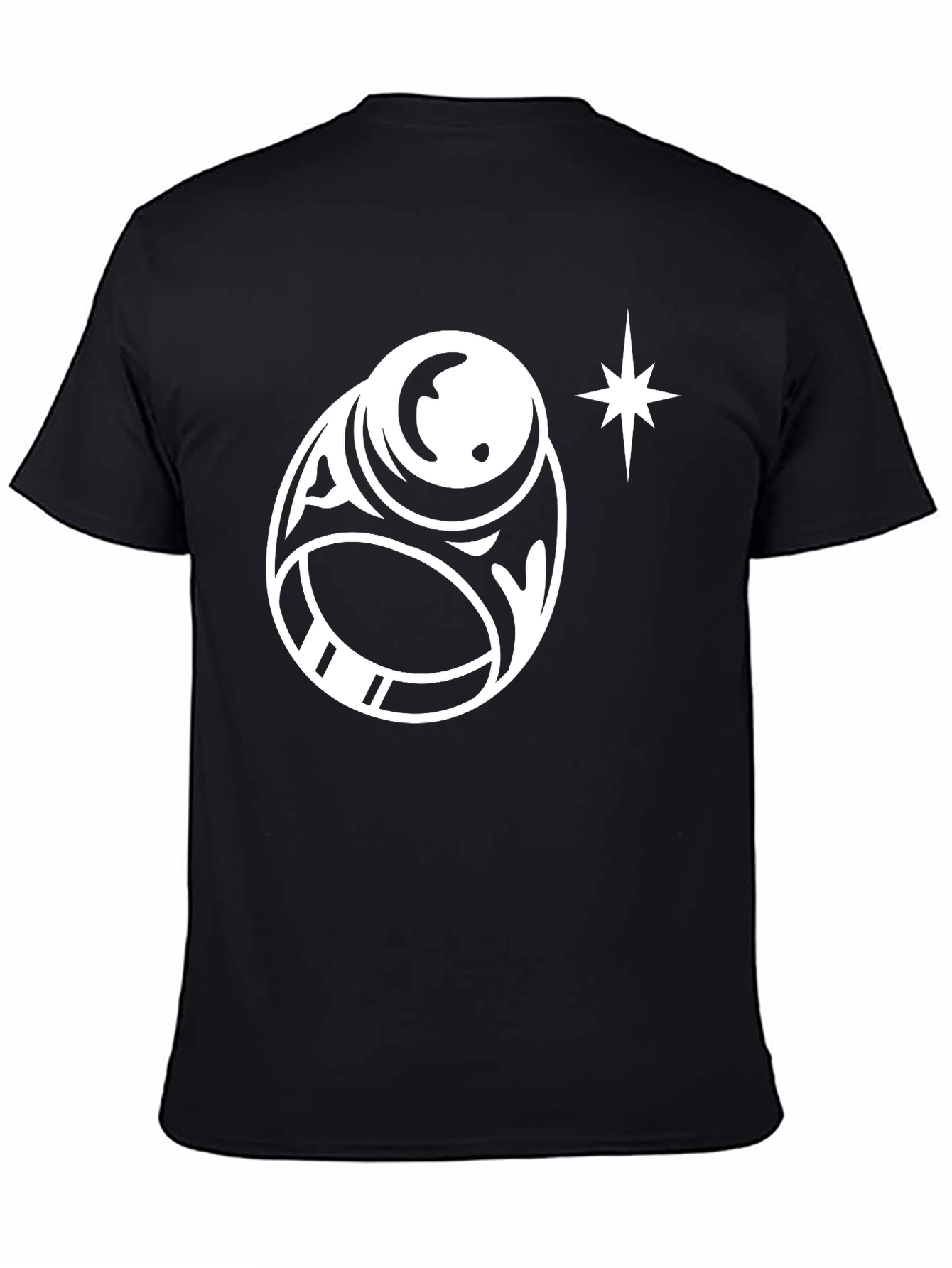 Ring & Star Graphic Tee - Modern Black T-Shirt