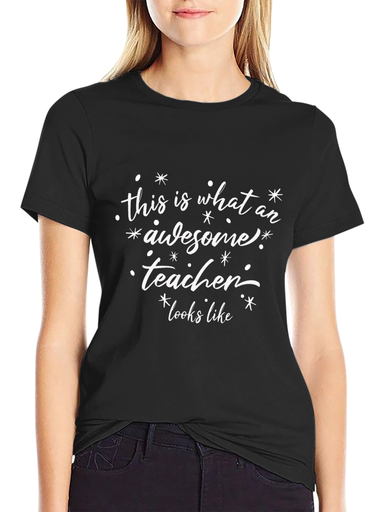 Awesome Teacher Graphic Tee - Unisex Black T-Shirt