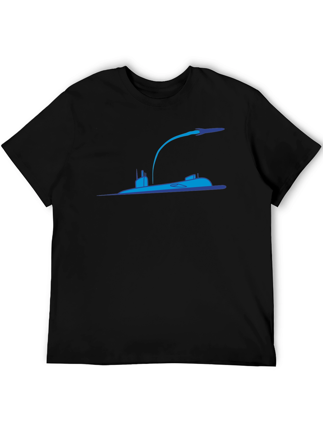 Submarine Rocket Black T-Shirt