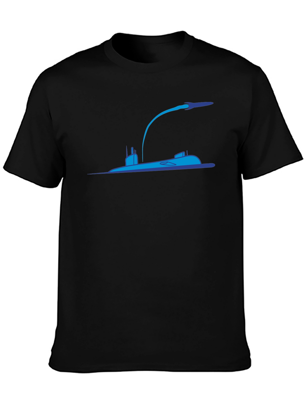 Submarine Rocket Black T-Shirt