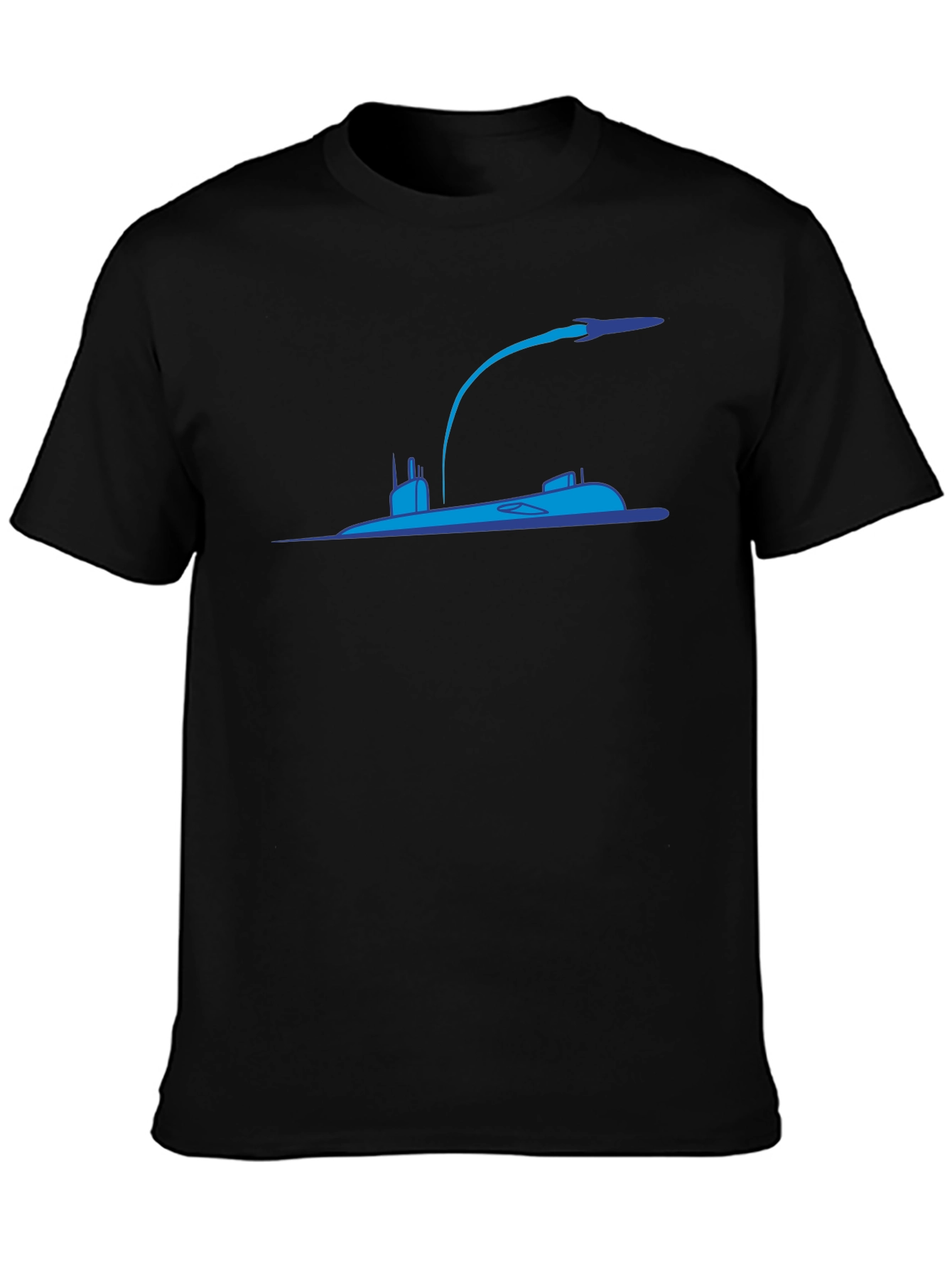 Submarine Rocket Black T-Shirt