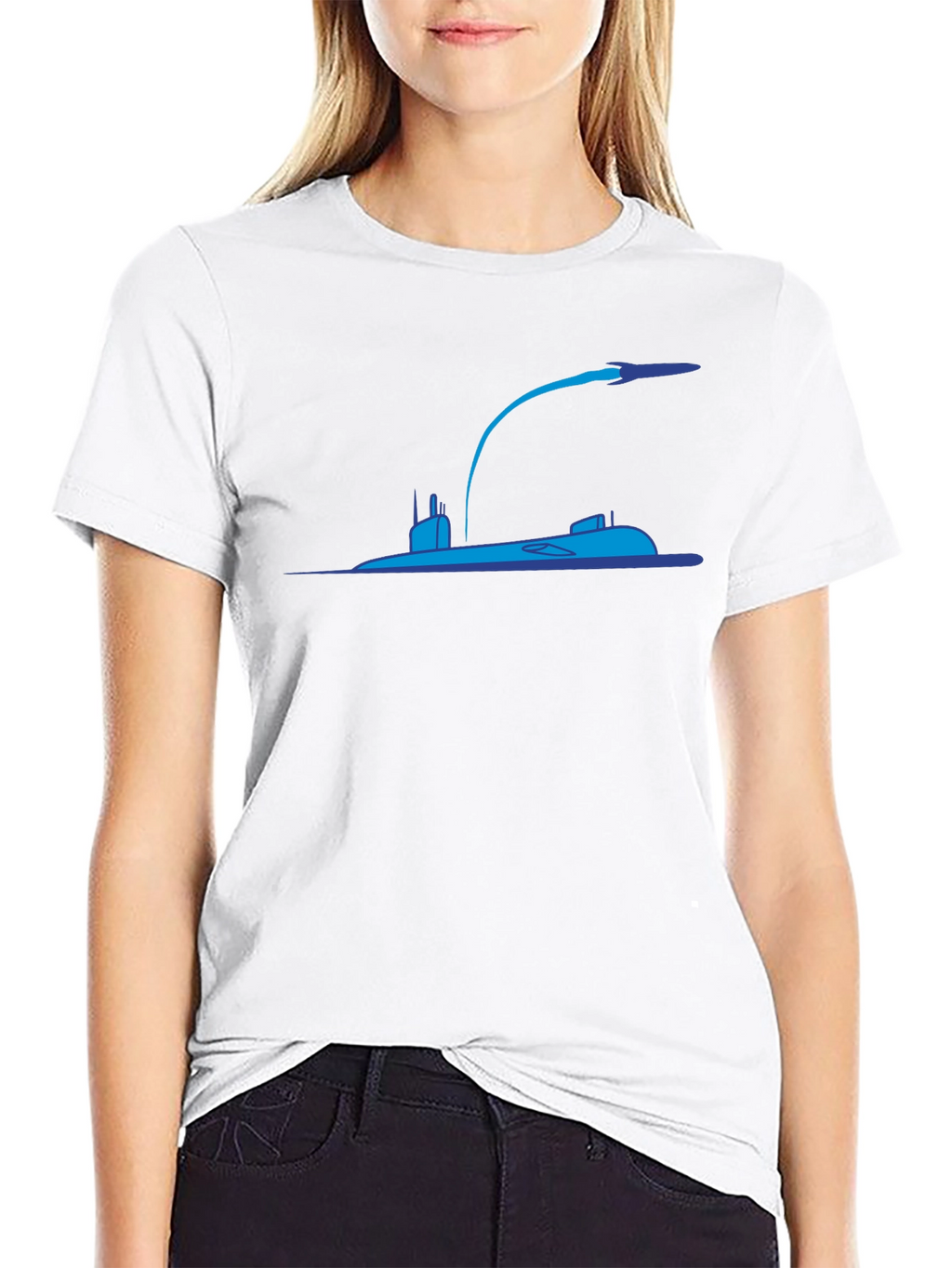 Submarine Rocket Black T-Shirt