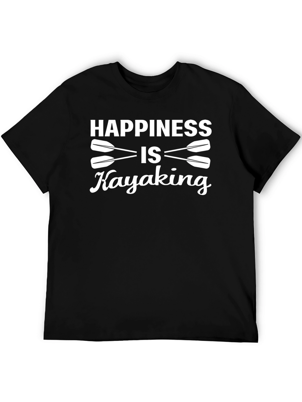 Happiness is Kayaking T-Shirt Black