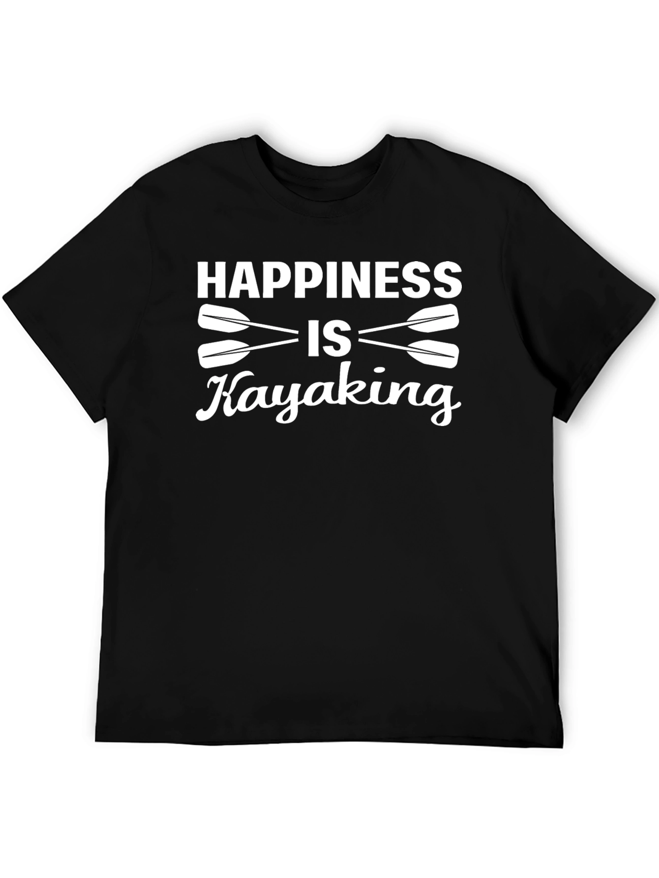 Happiness is Kayaking T-Shirt Black