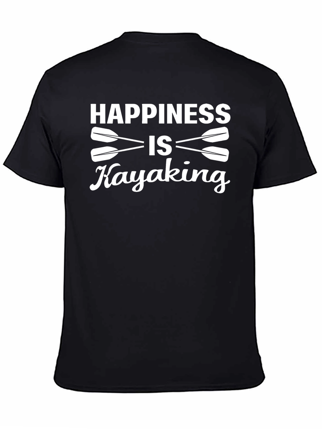 Happiness is Kayaking T-Shirt Black