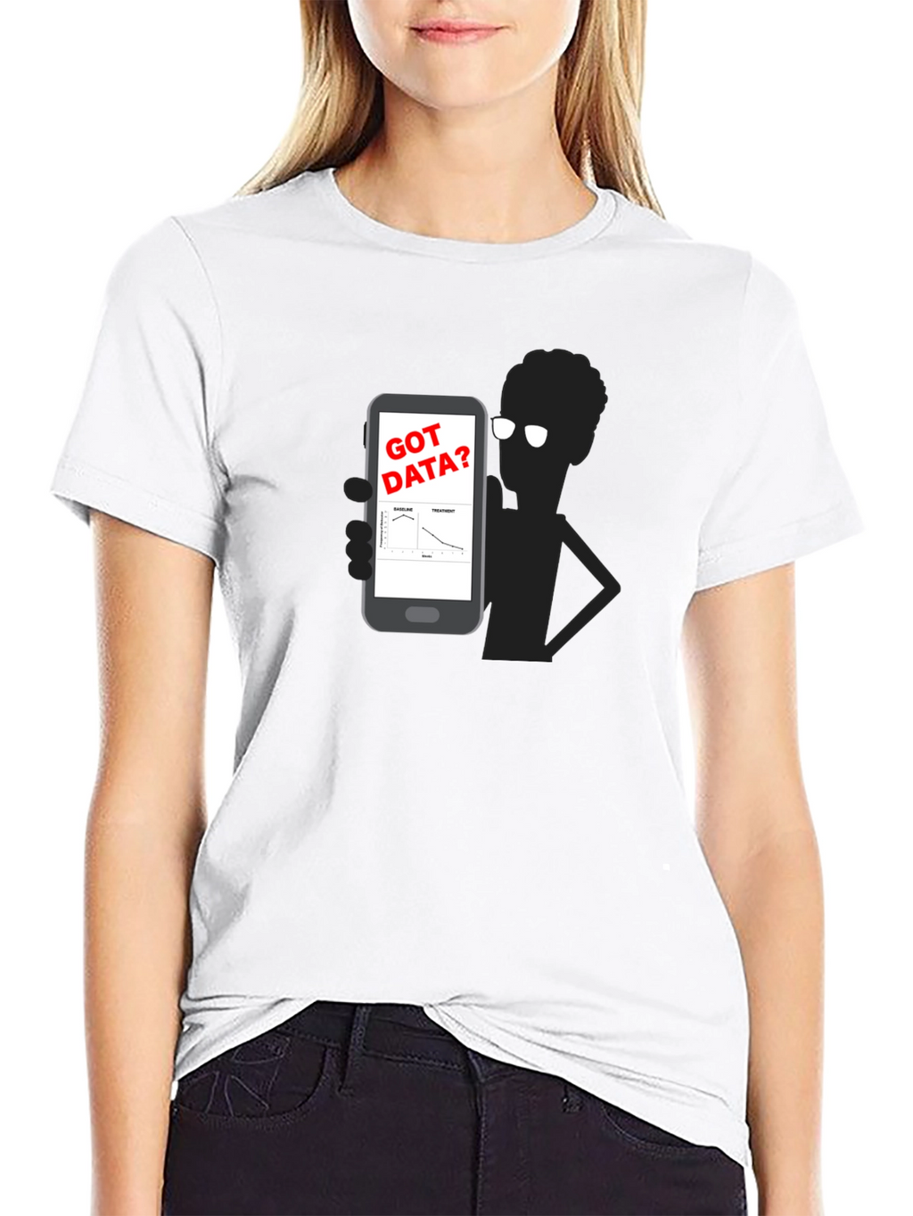 Got Data? Black Graphic Tee - Science Humor