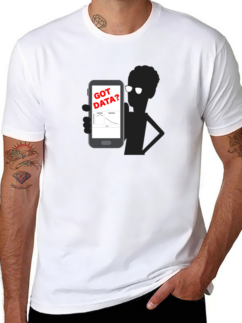 Got Data? Black Graphic Tee - Science Humor