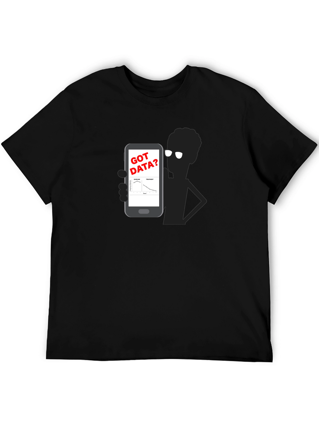 Got Data? Black Graphic Tee - Science Humor