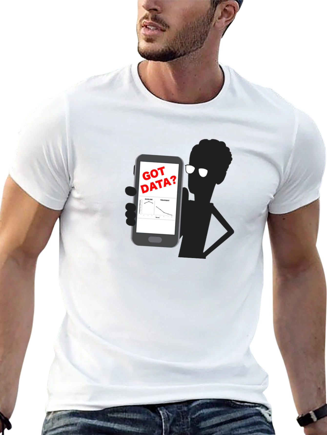 Got Data? Black Graphic Tee - Science Humor