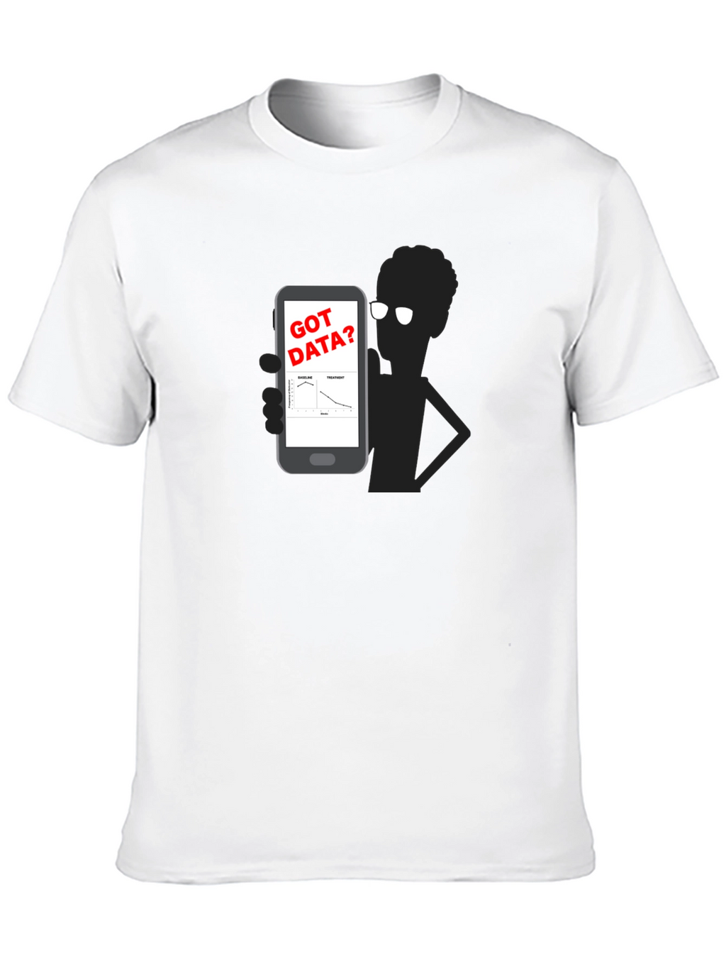 Got Data? Black Graphic Tee - Science Humor