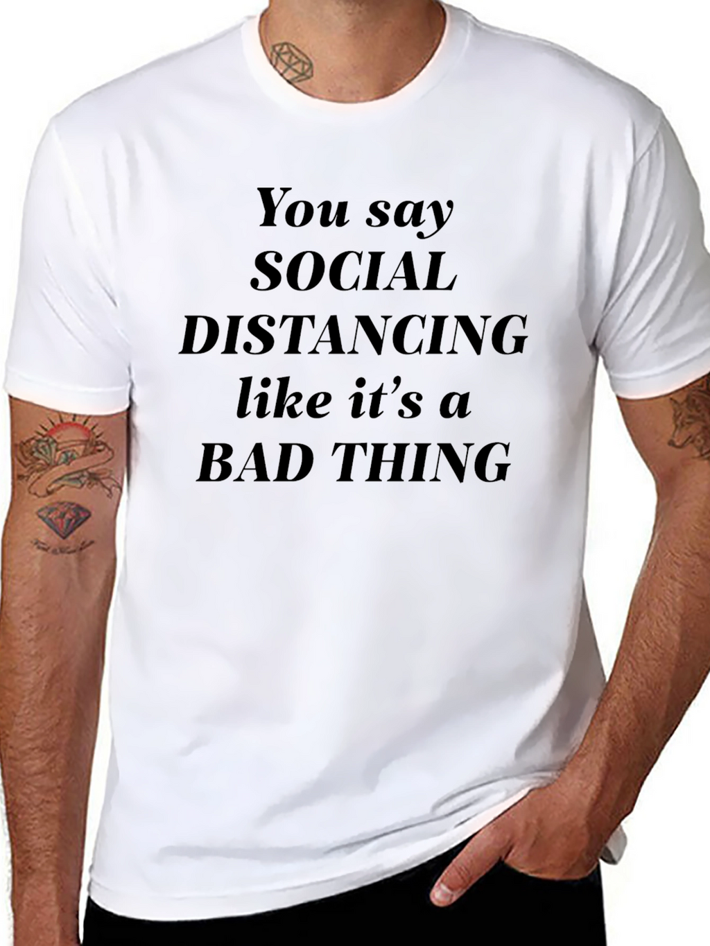 Social Distancing Graphic Tee - Sarcastic Humor