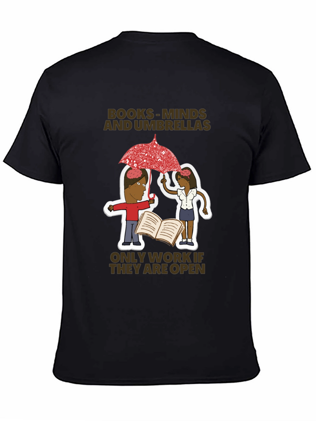Books Minds and Umbrellas Graphic T-Shirt
