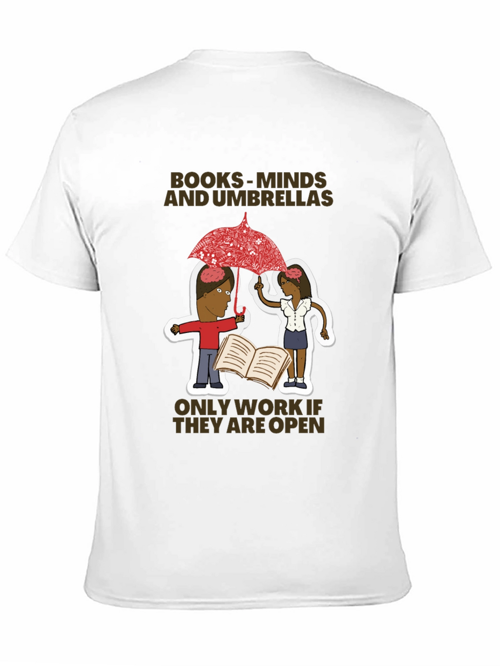Books Minds and Umbrellas Graphic T-Shirt