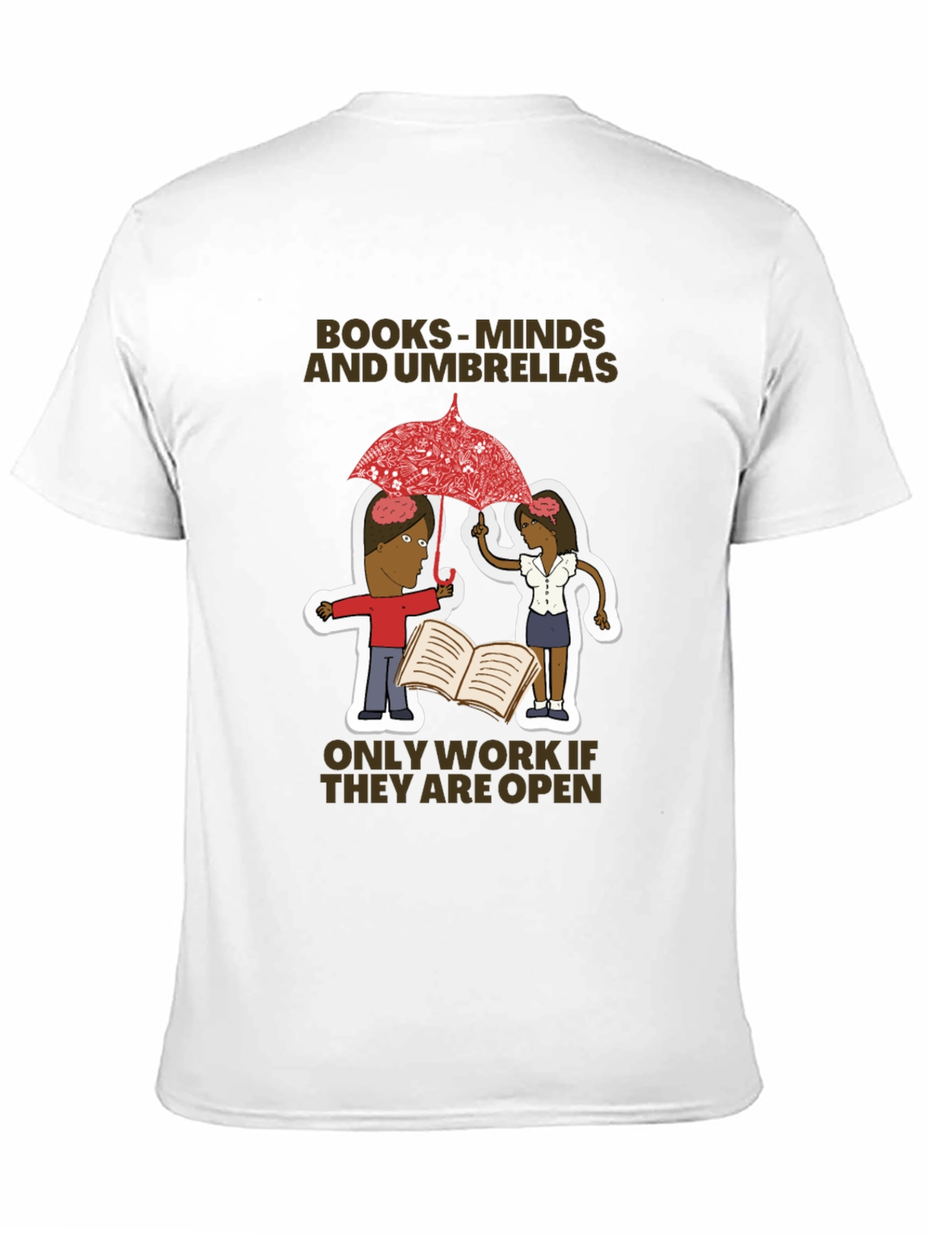 Books Minds and Umbrellas Graphic T-Shirt