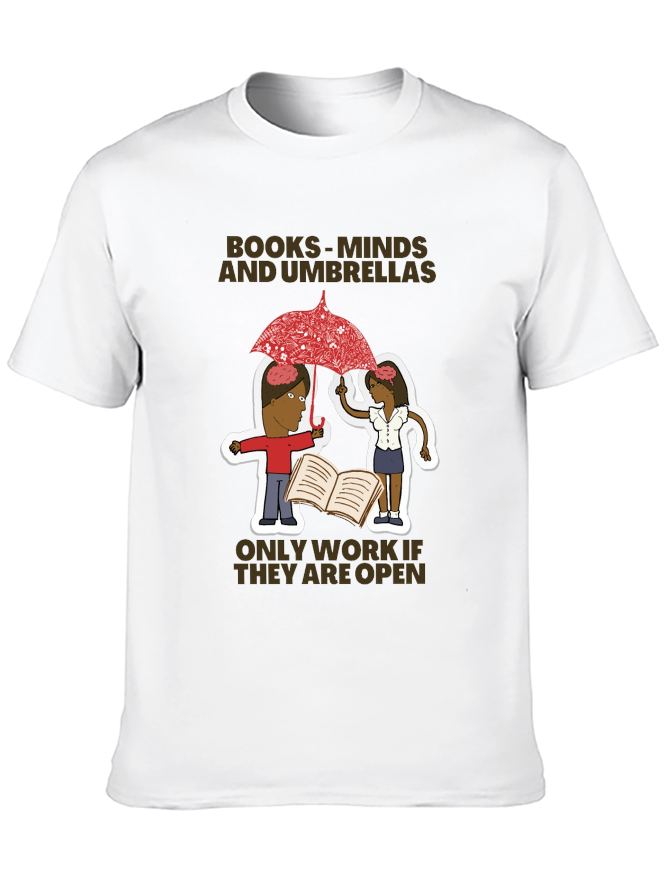 Books Minds and Umbrellas Graphic T-Shirt