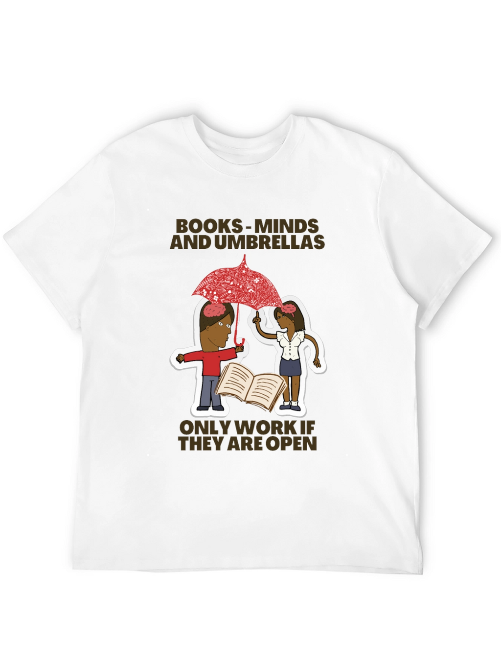Books Minds and Umbrellas Graphic T-Shirt