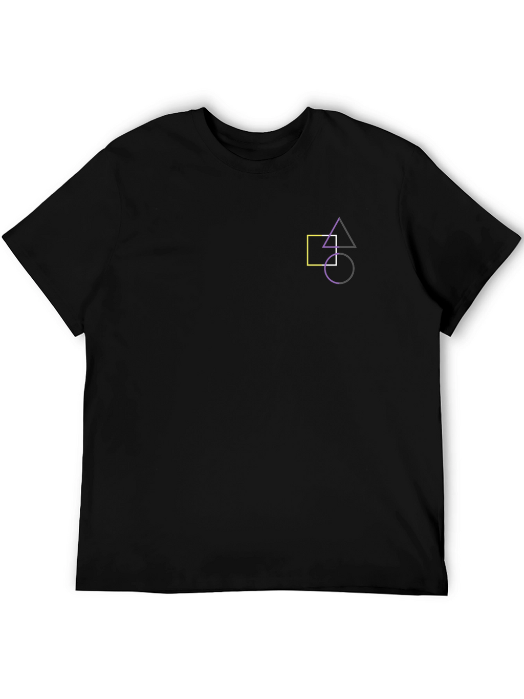 Geometric Print Black T-Shirt