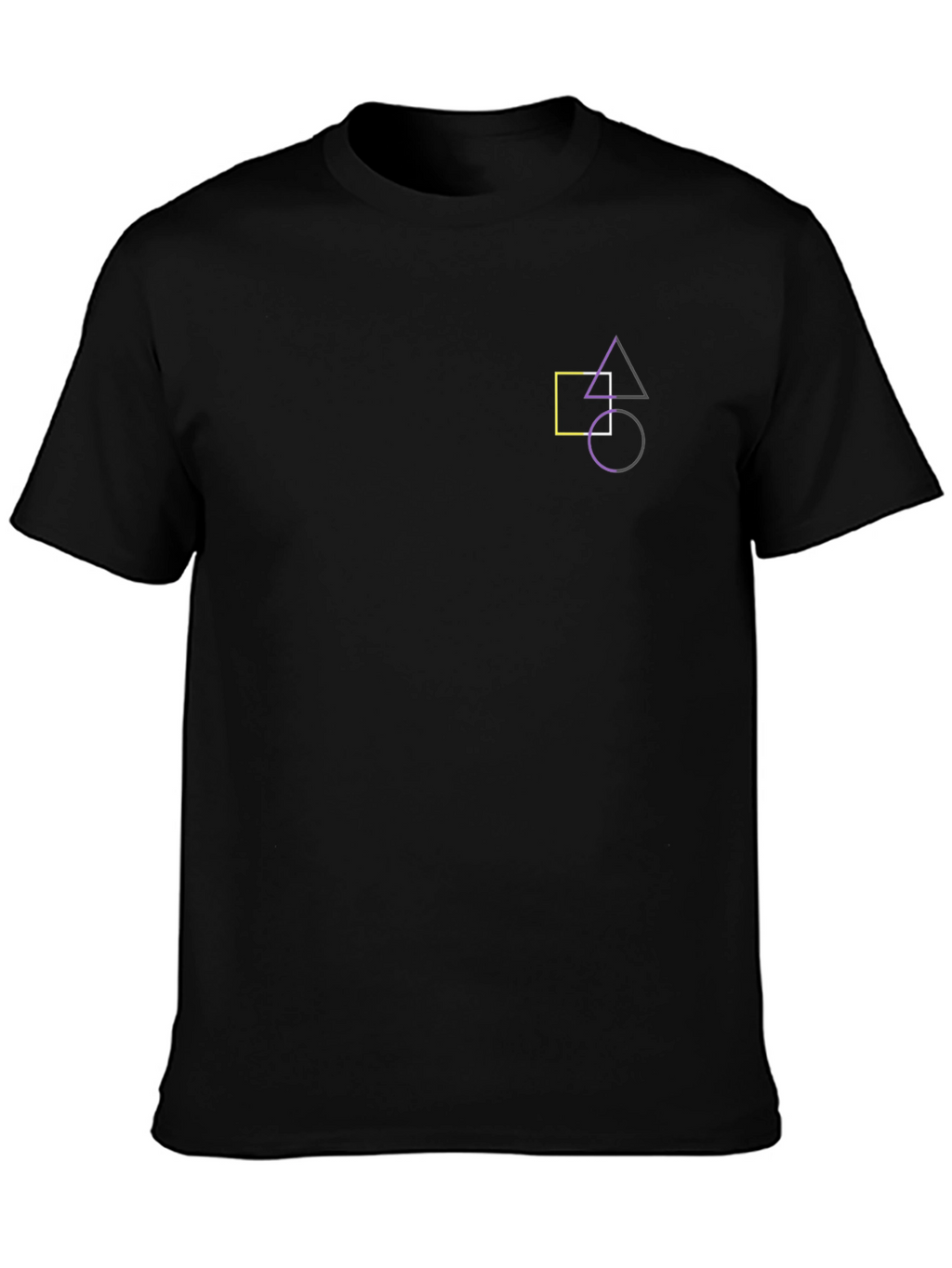 Geometric Print Black T-Shirt