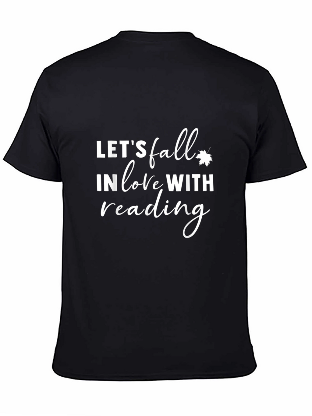Fall in Love with Reading Black Graphic Tee