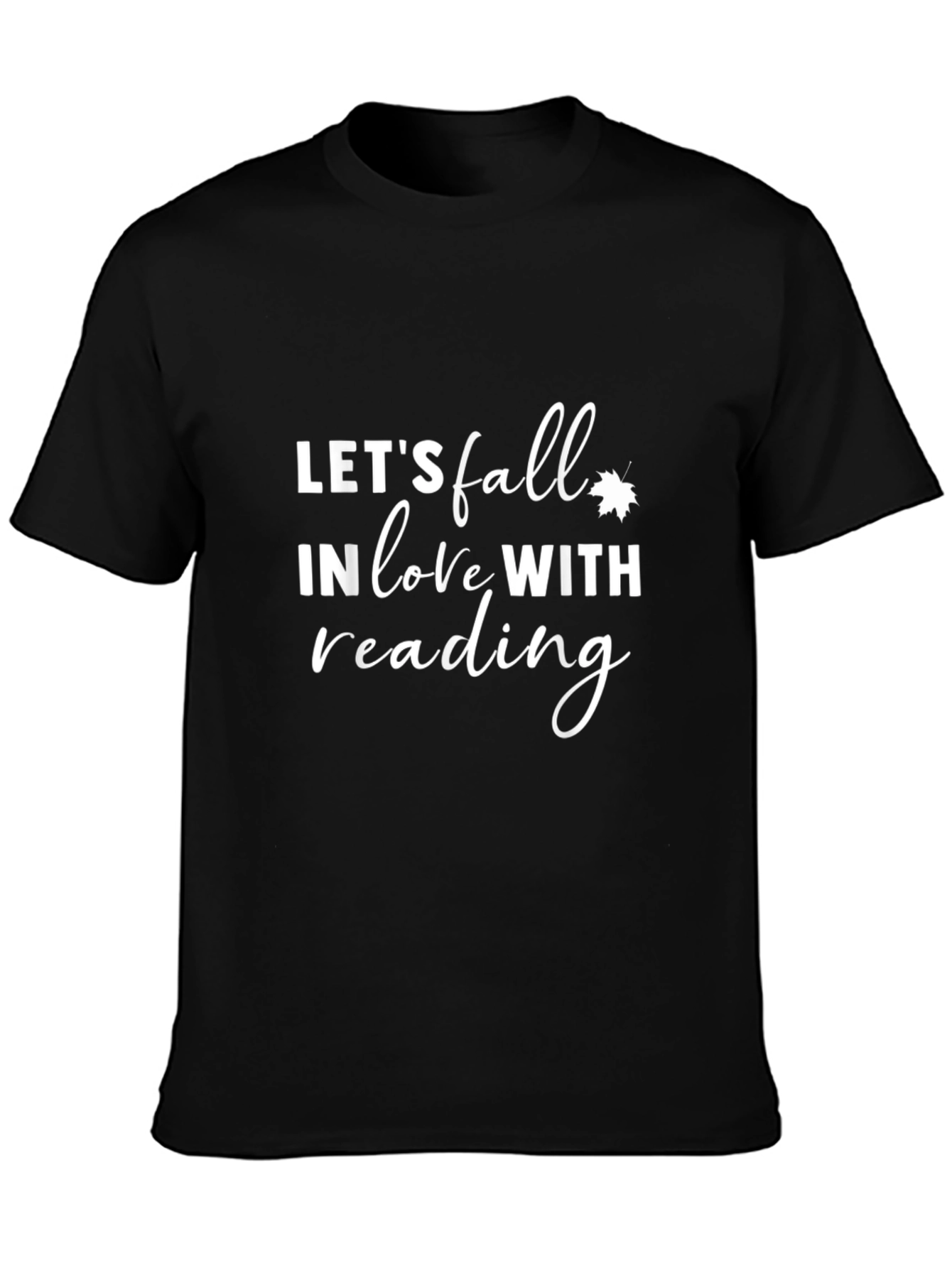Fall in Love with Reading Black Graphic Tee