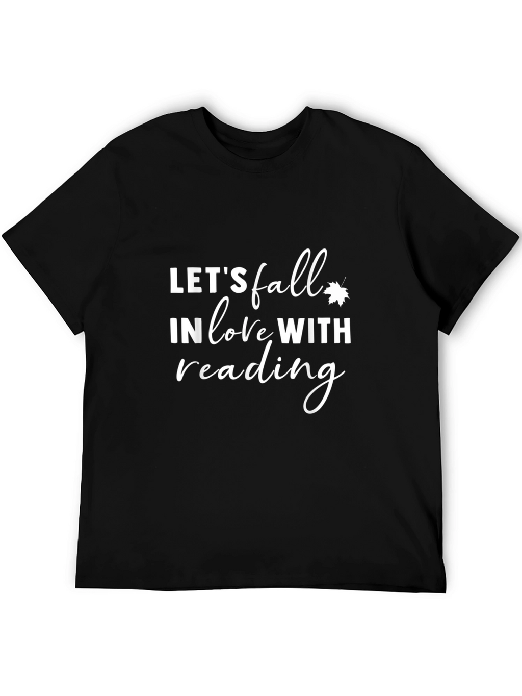 Fall in Love with Reading Black Graphic Tee