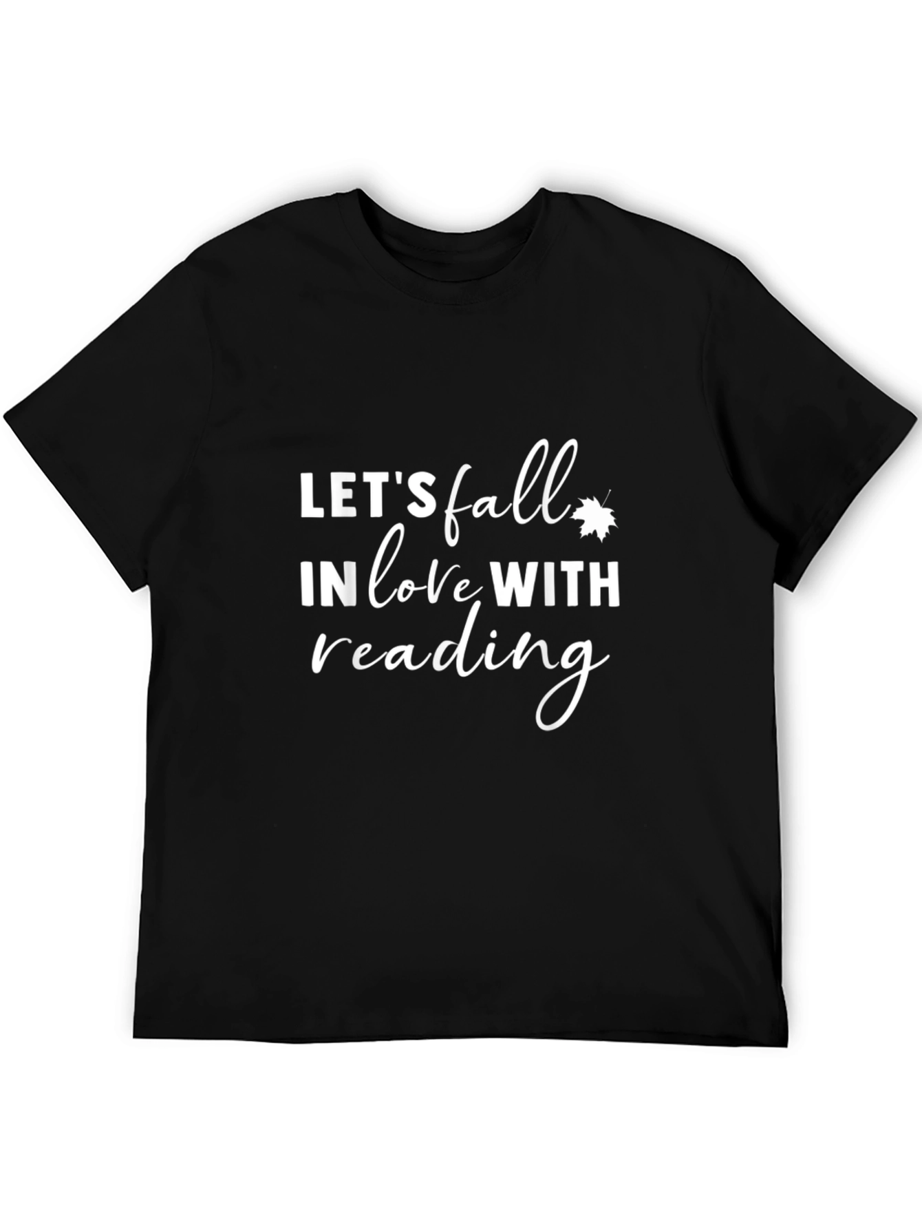 Fall in Love with Reading Black Graphic Tee