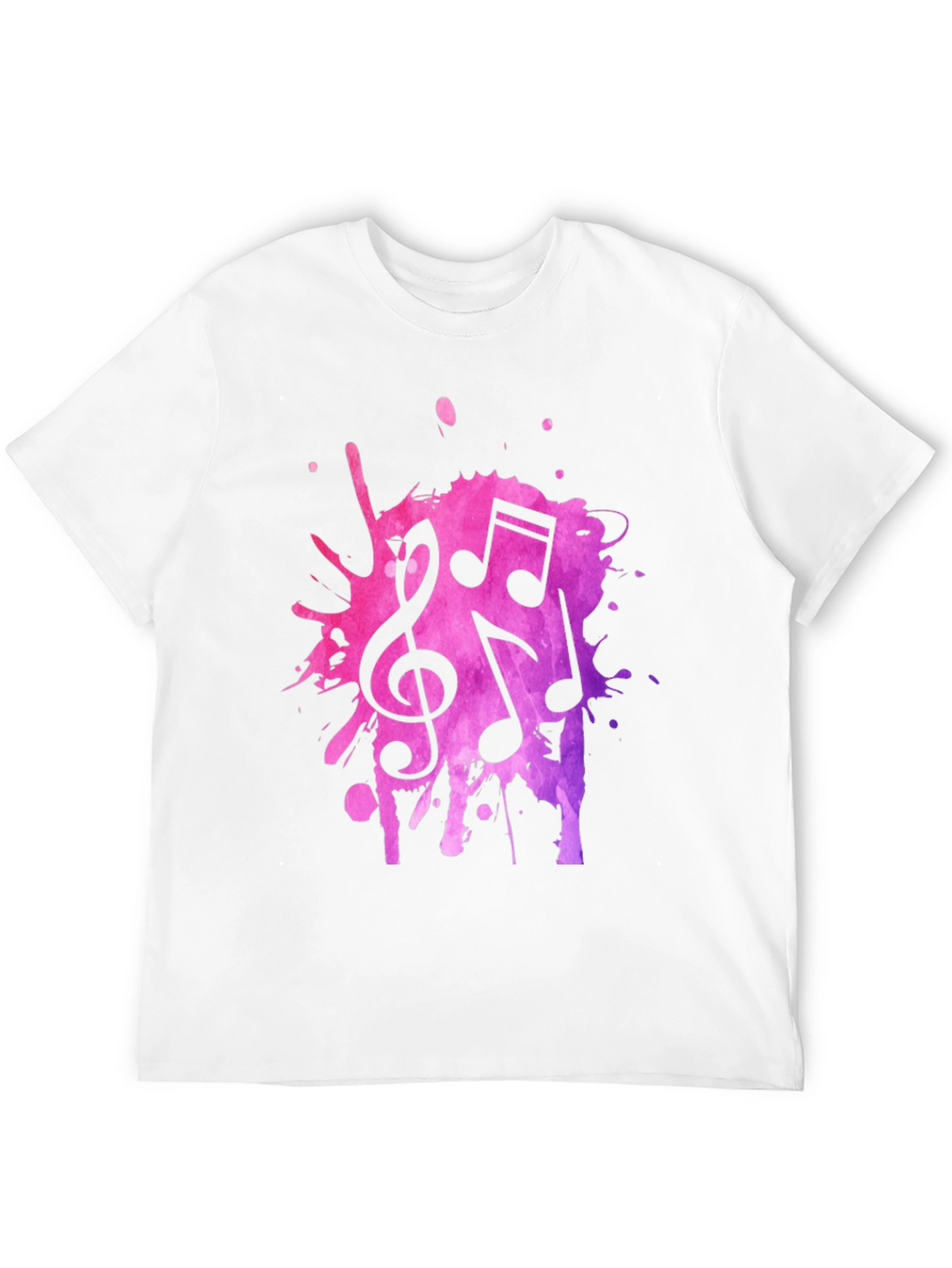 Musical Note Splash Black T-Shirt