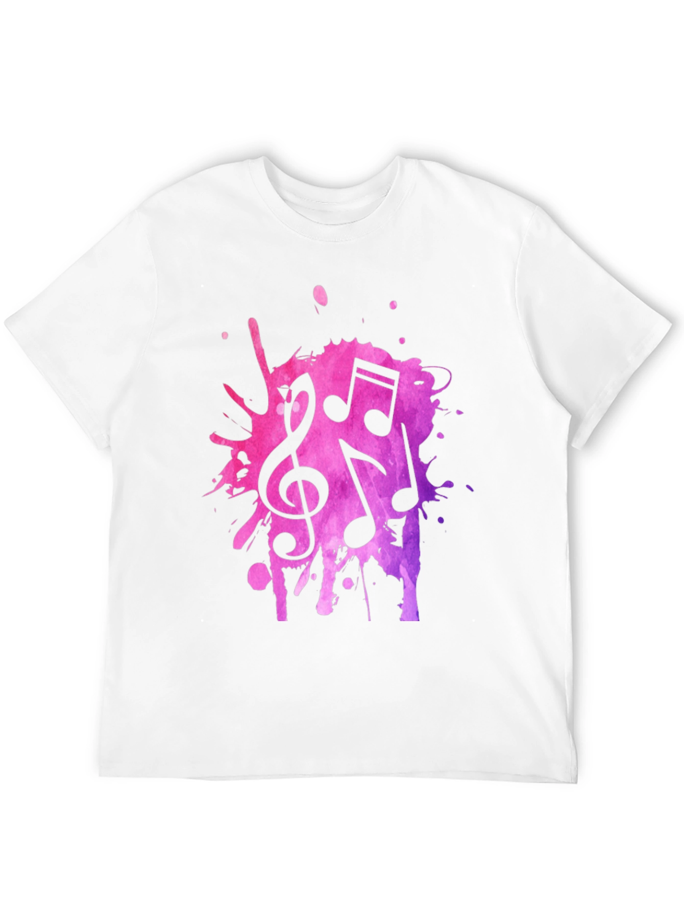 Musical Note Splash Black T-Shirt