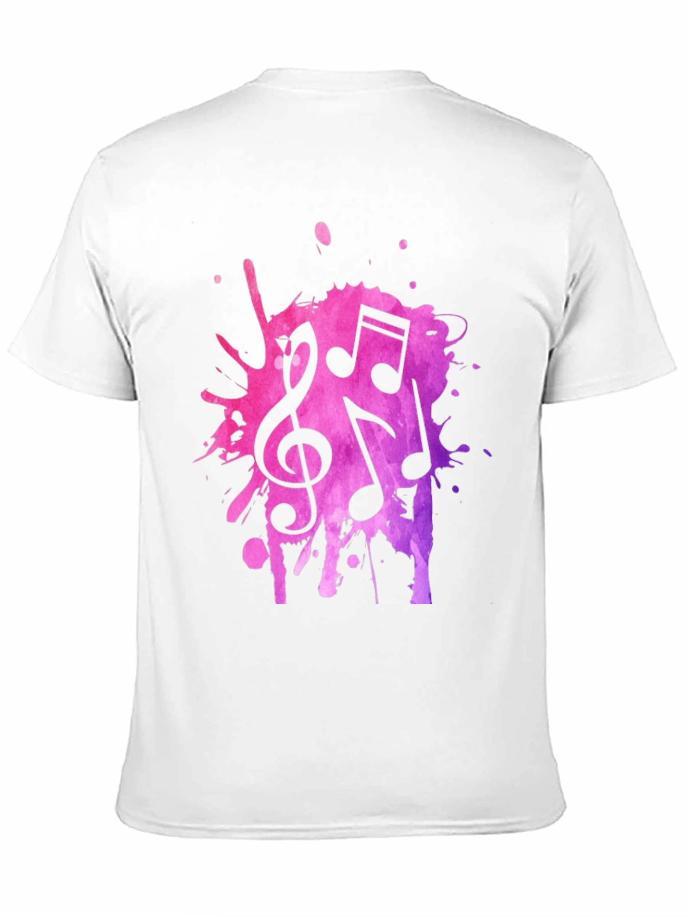 Musical Note Splash Black T-Shirt