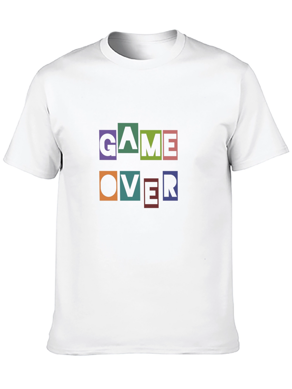 Game Over Graphic Print Black T-Shirt