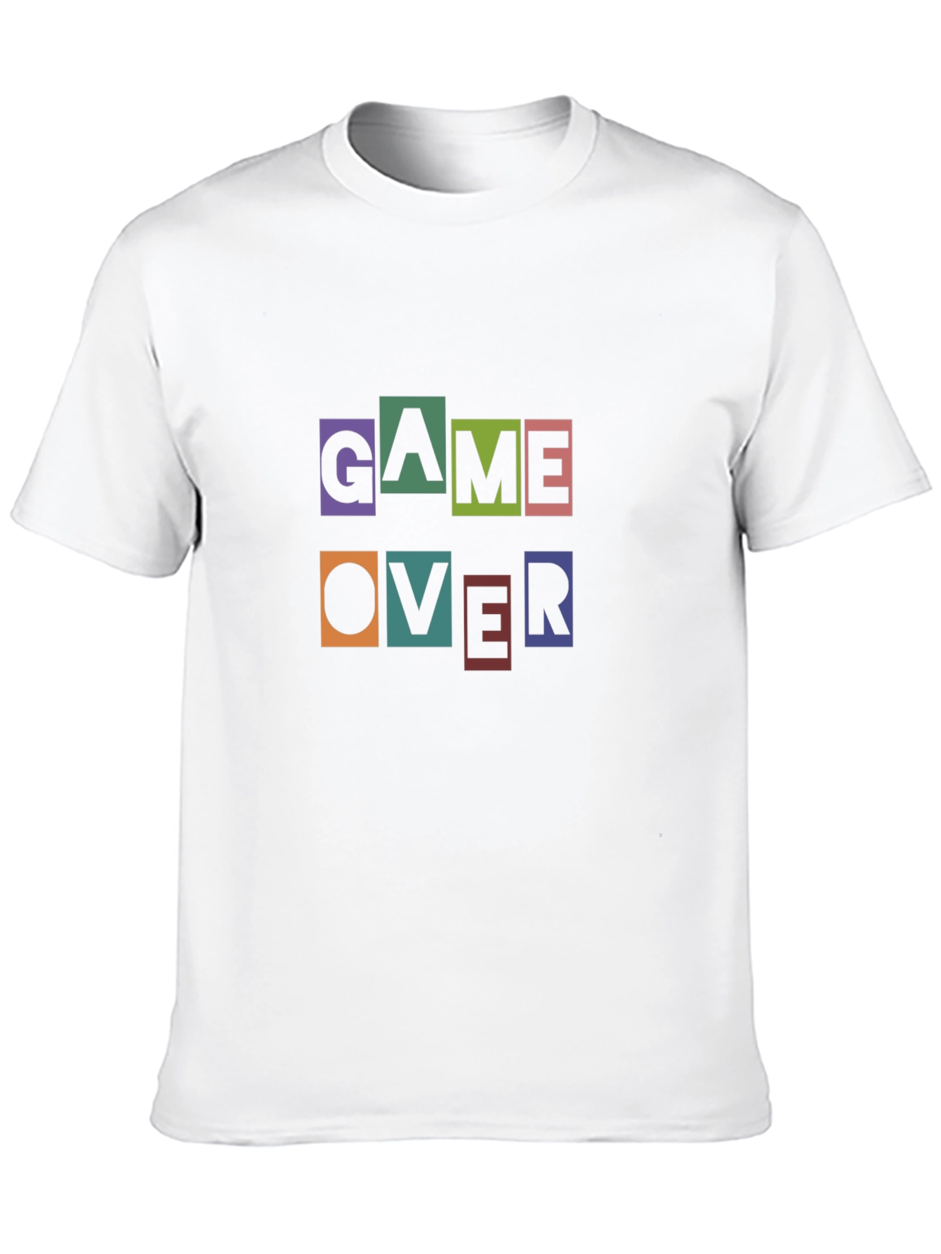 Game Over Graphic Print Black T-Shirt