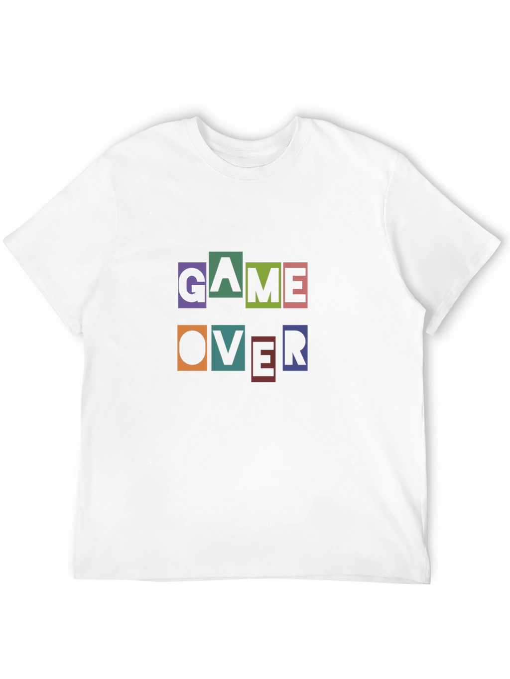 Game Over Graphic Print Black T-Shirt