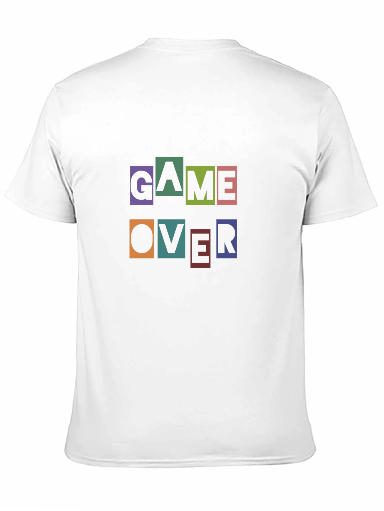 Game Over Graphic Print Black T-Shirt