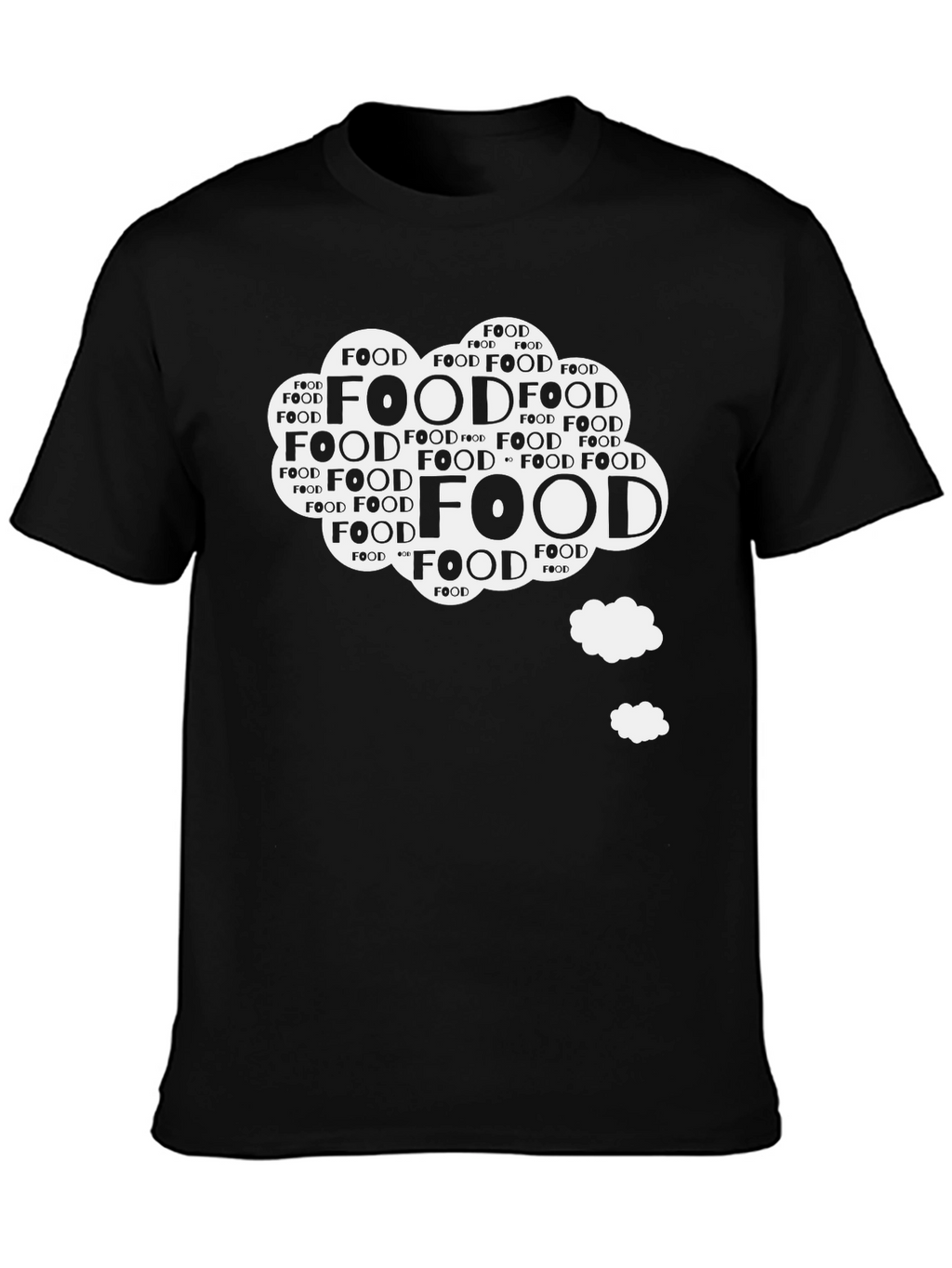 Foodie Graphic Tee - Black Cotton Comfort