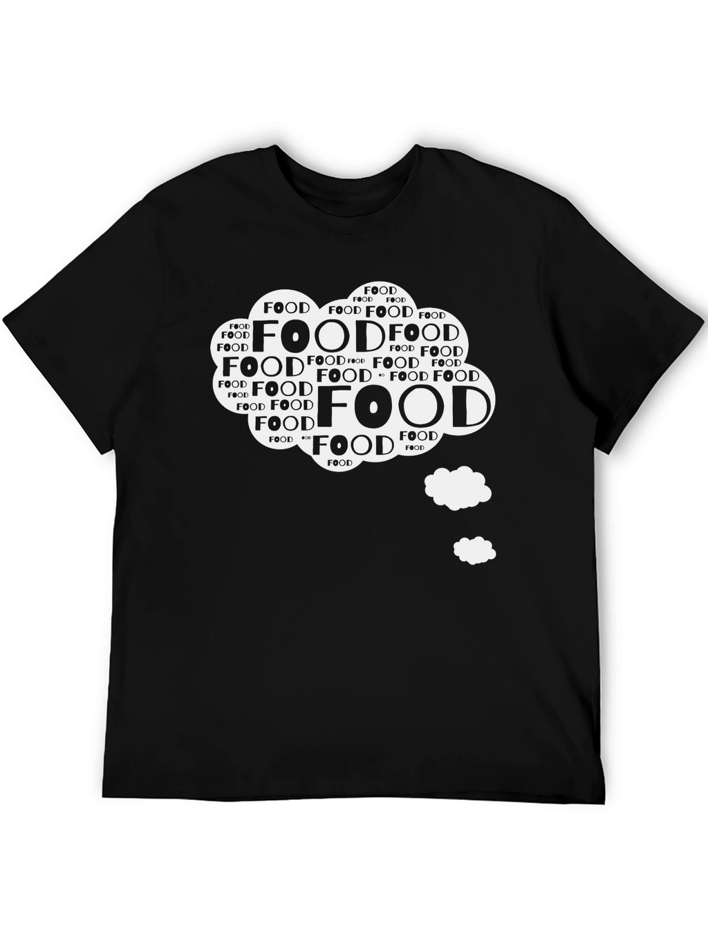 Foodie Graphic Tee - Black Cotton Comfort