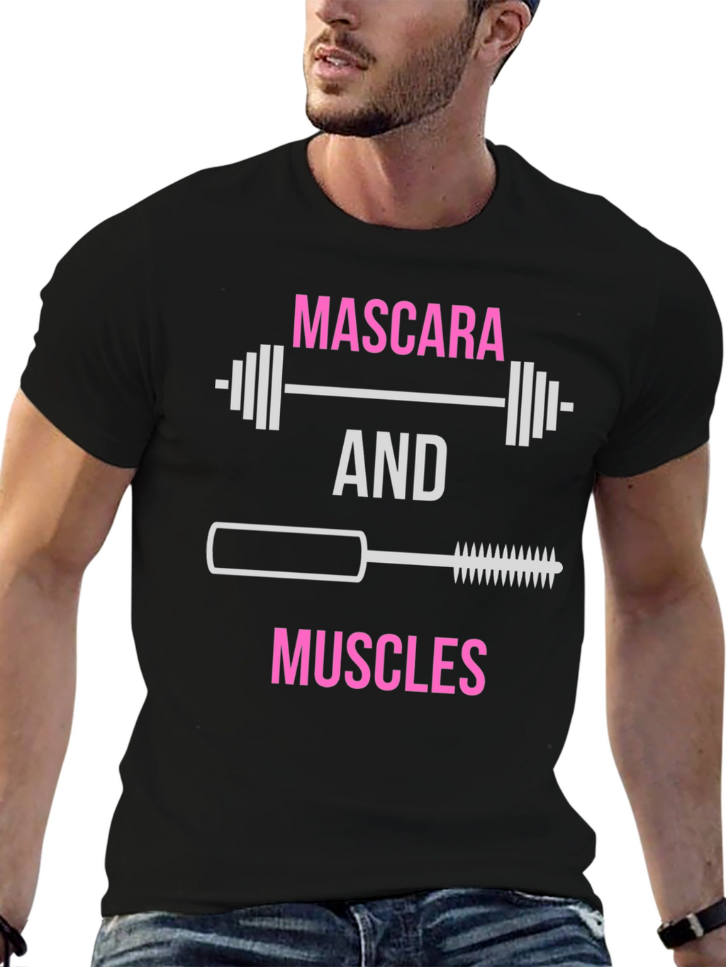 Mascara & Muscles Graphic T-Shirt