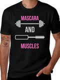 Mascara & Muscles Graphic T-Shirt