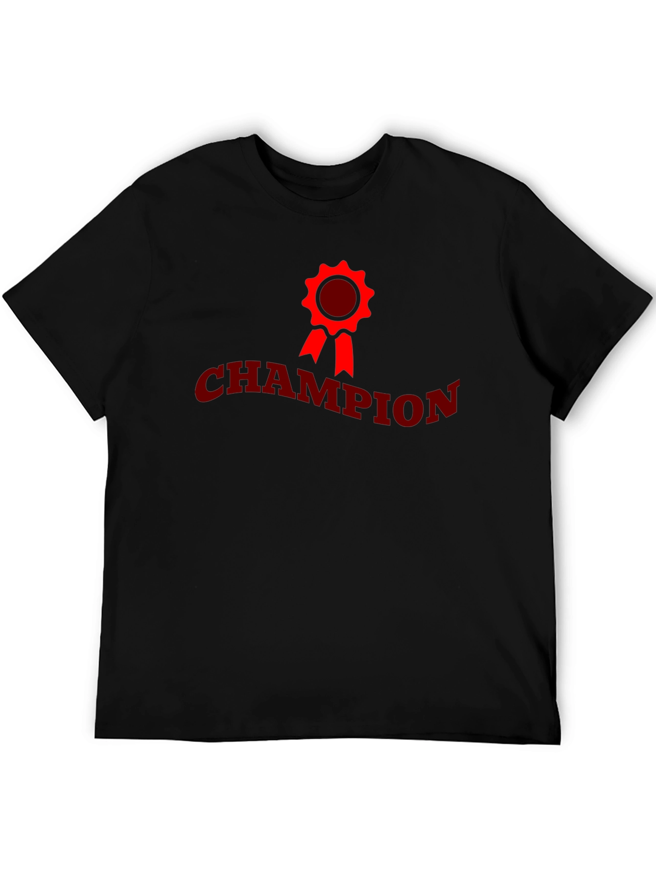 Champion Graphic Tee - Black Crew Neck