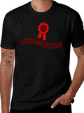 Champion Graphic Tee - Black Crew Neck