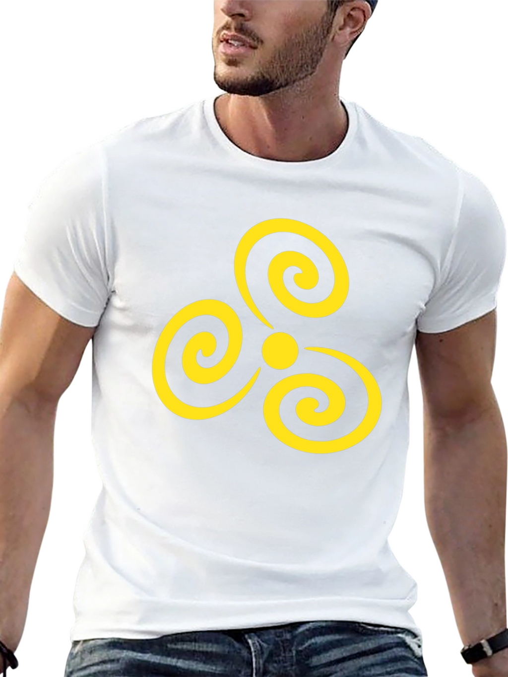 Abstract Swirl Graphic Tee - Modern Design T-Shirt